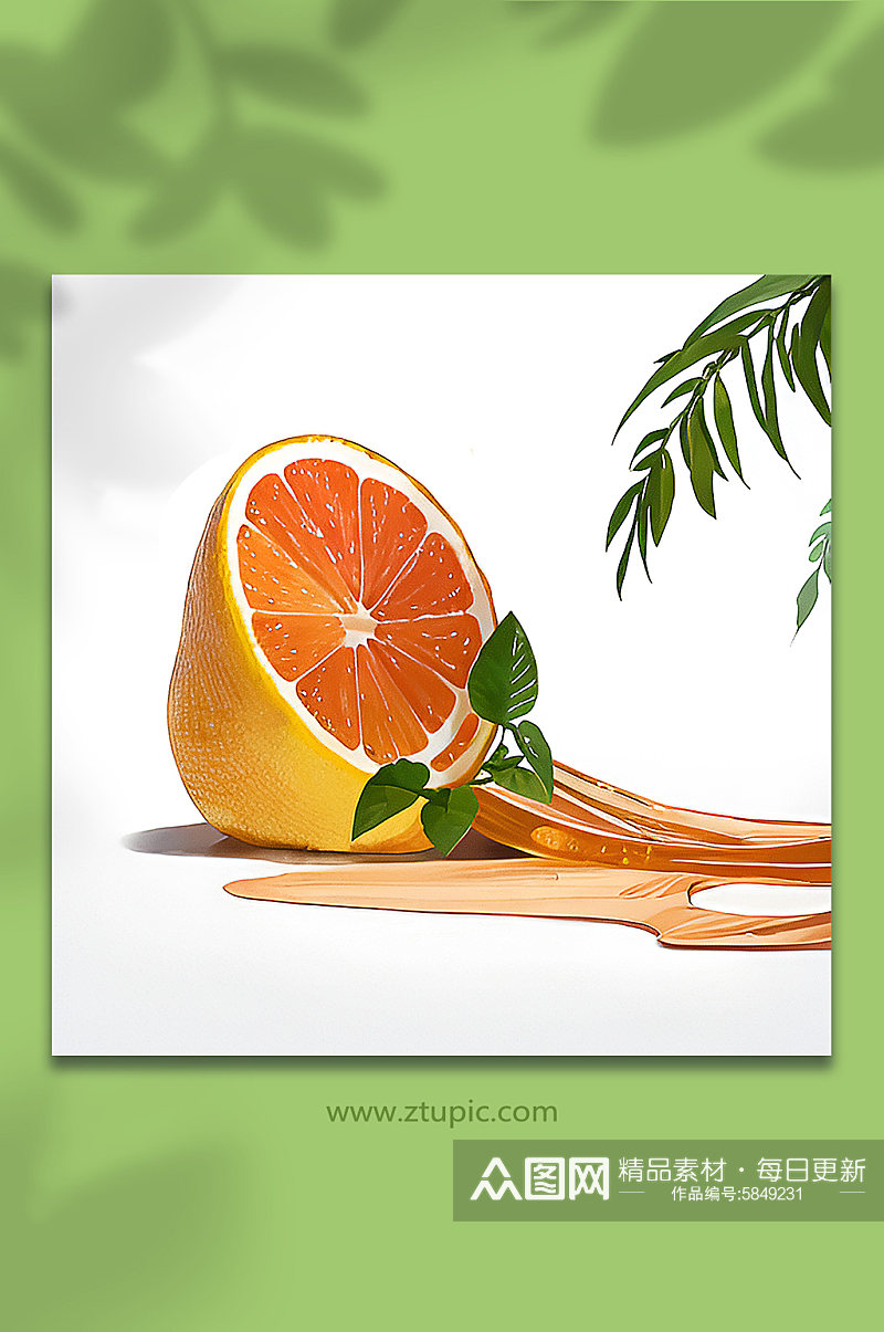 酸甜橙子水果元素素材