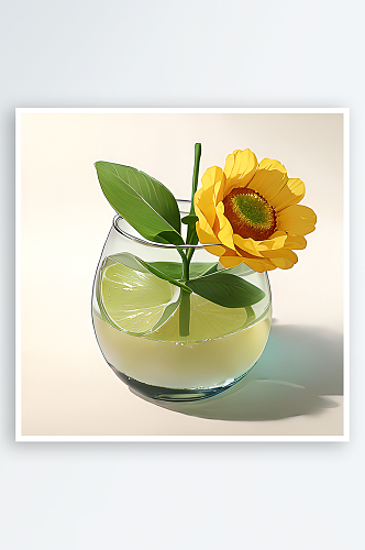 向日葵养花窗边室内植物可爱素材