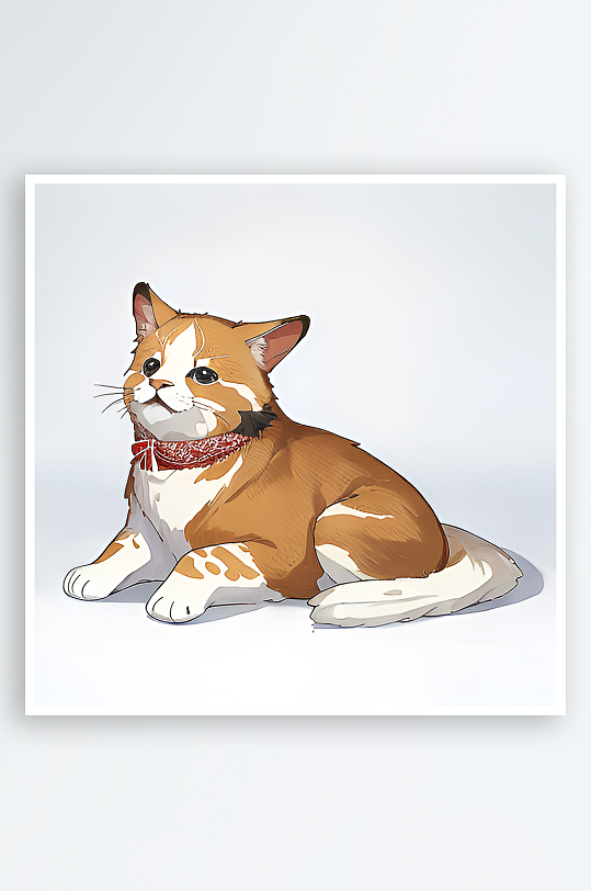 手绘猫咪卡通素材