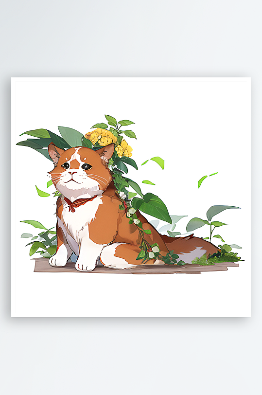 手绘猫咪卡通素材