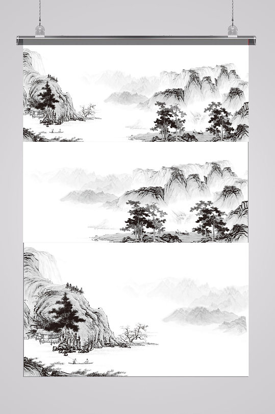 中国风水墨山水画-众图网