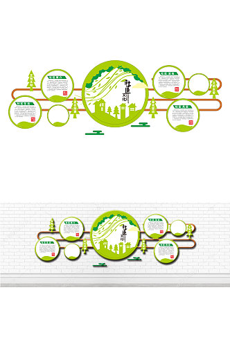 绿色社区经典文化墙
