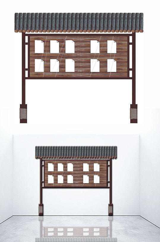 景区木质宣传栏设计-众图网