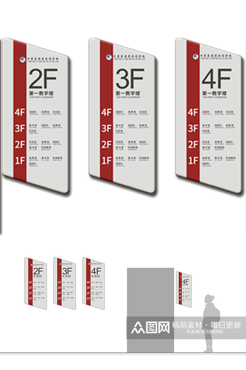 楼层索引信息牌设计素材