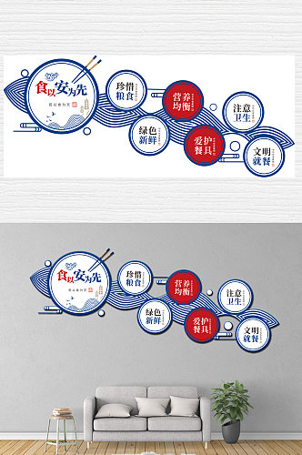 校园食堂文化墙设计
