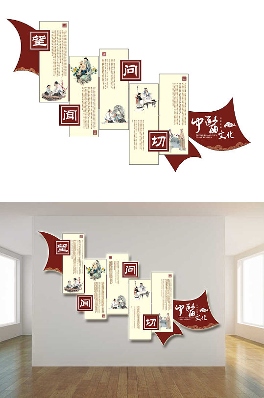望聞問切中醫(yī)文化墻