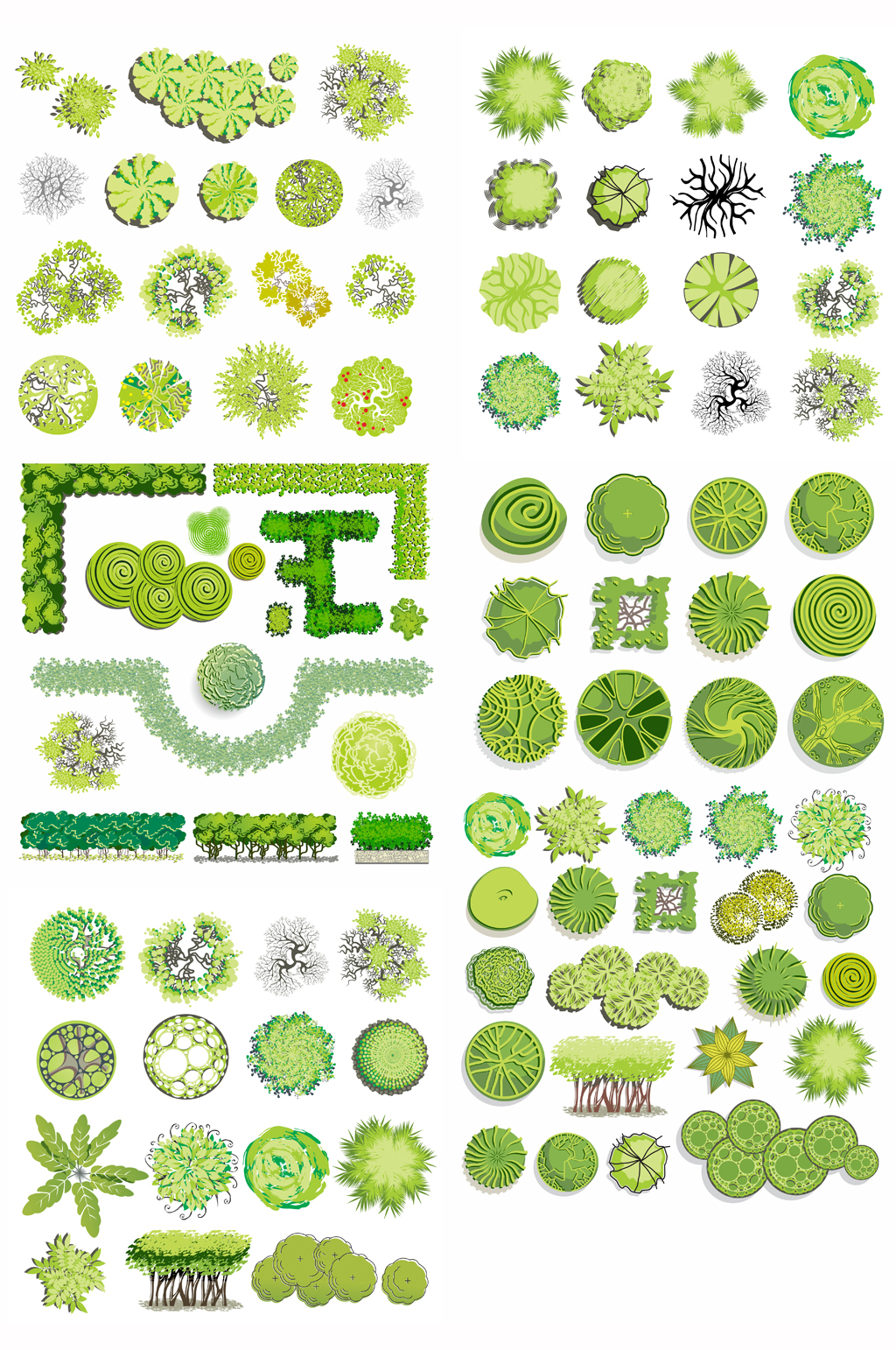 树木绿植景观装饰平面