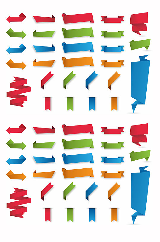 彩色飘带标题背景-众图网