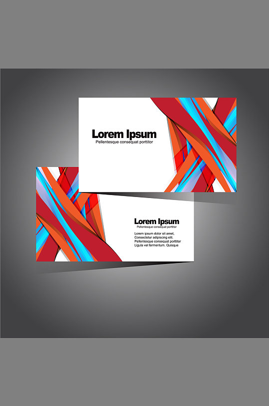 曲线创意商务名片-众图网