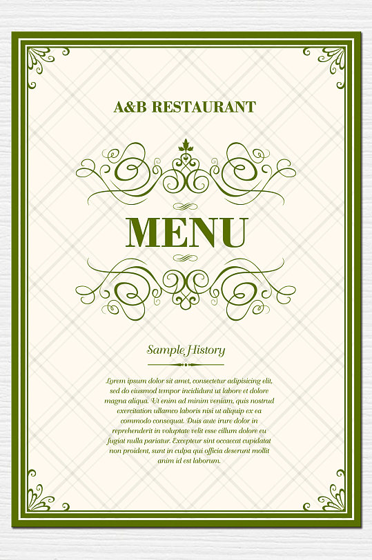 欧式证书设计矢量-众图网