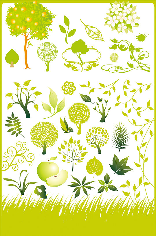 绿色植物矢量设计