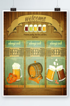复古啤酒海报设计