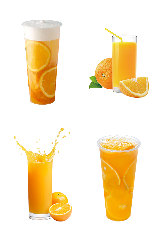 橙汁鲜橙奶盖鲜橙果茶