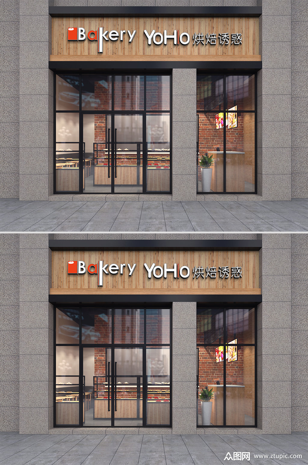 面包烘焙店门头设计模板下载-编号2417570-众图网