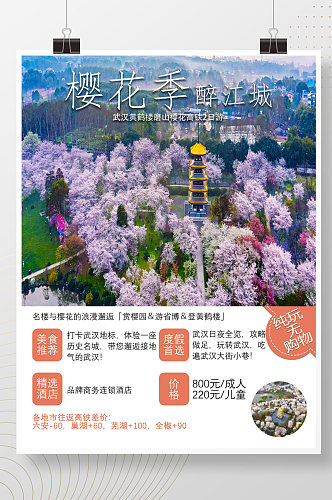 武汉樱花季旅游宣传海报