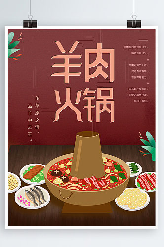 美味火锅宣传单海报
