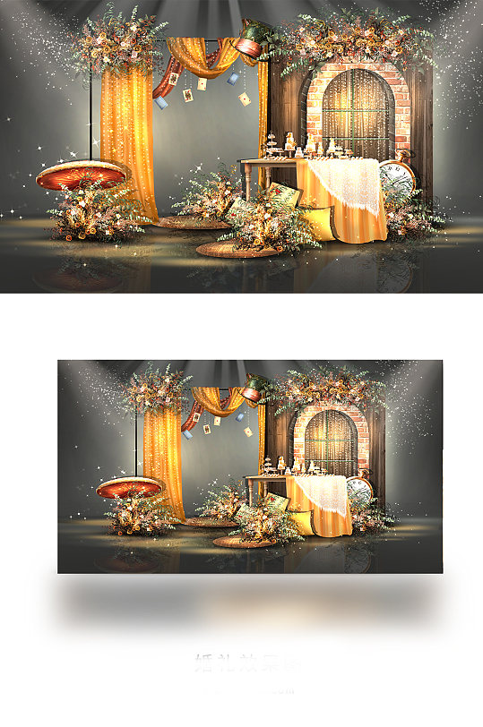 爱丽丝婚礼迎宾效果图-众图网