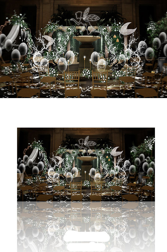 森林里住着的精灵婚礼效果图-众图网