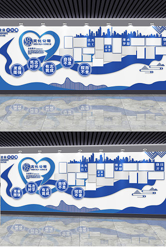 员工照片墙企业文化墙公司历程展板
