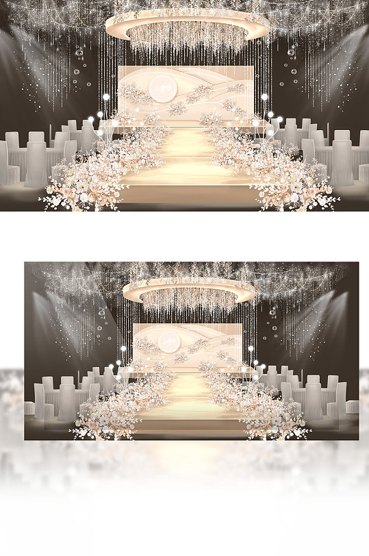 香槟色梦幻大气婚礼-众图网