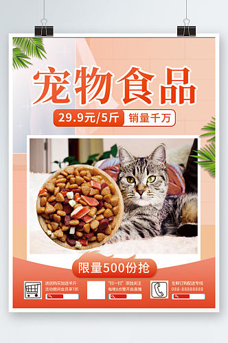 宠物食品零食食品食物宣传海报广告促销