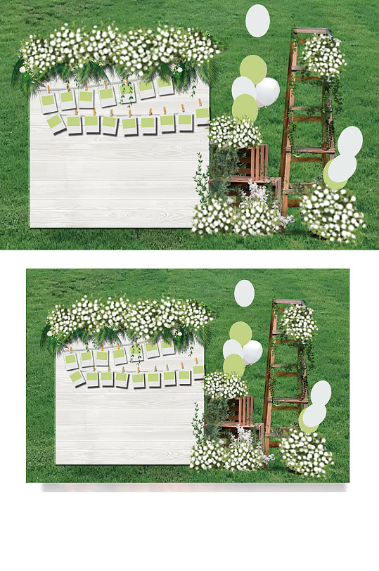 户外森系婚礼仪式区合影区浪漫温馨草坪-众图网
