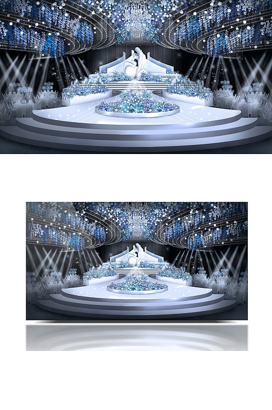 蓝色婚庆舞台图片-蓝色婚庆舞台素材-蓝色婚庆舞台背景下载-众图网