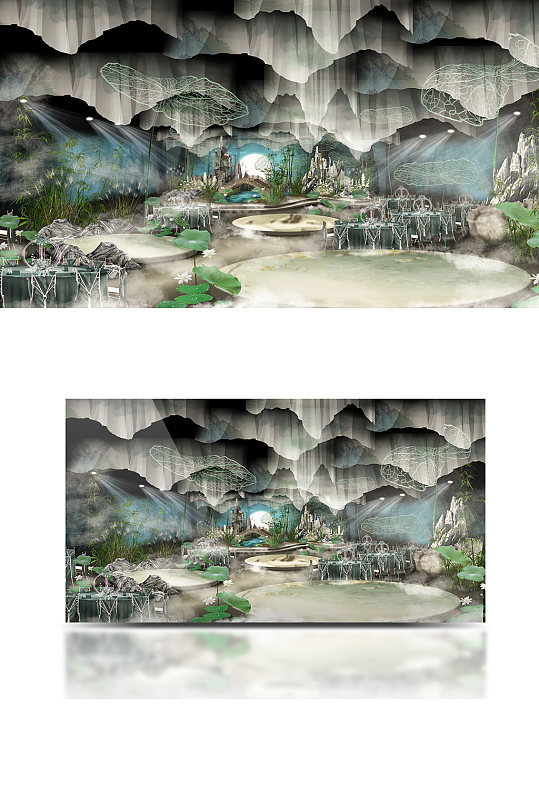 江南水墨风婚礼效果图浪漫温馨唯美中国风-众图网