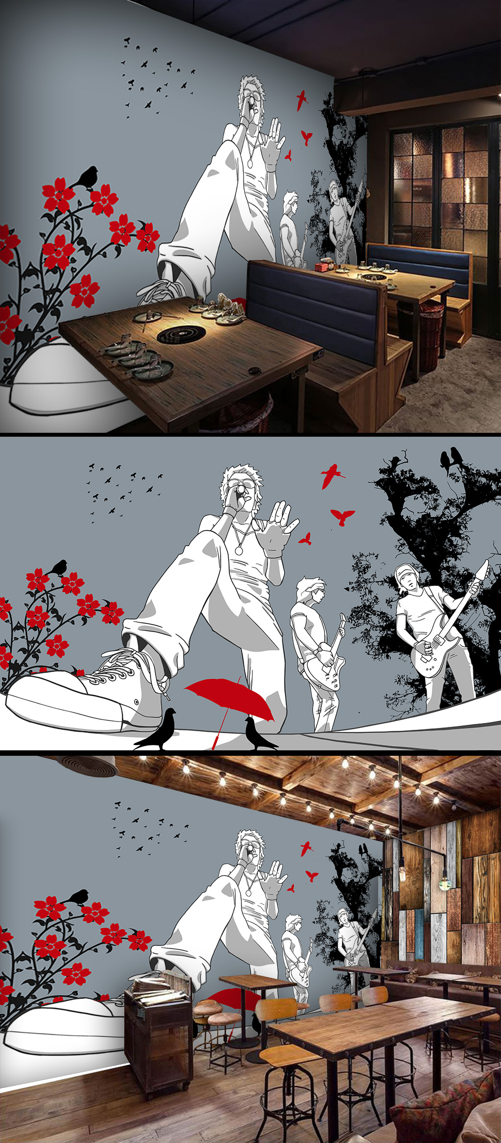摇滚音乐工装背景墙素材