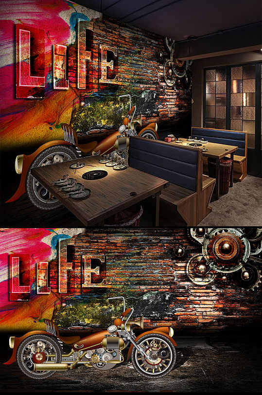 工业涂鸦墙图片-工业涂鸦墙素材下载-众图网