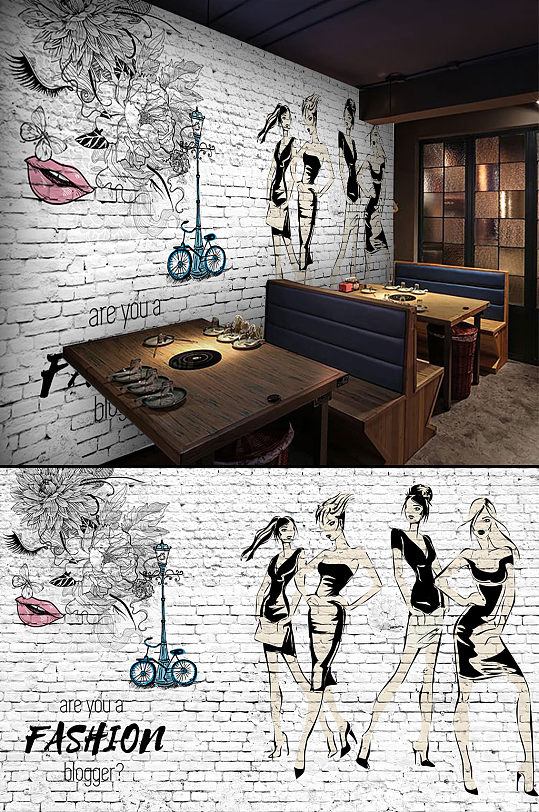 个性设计工作室背景墙-众图网