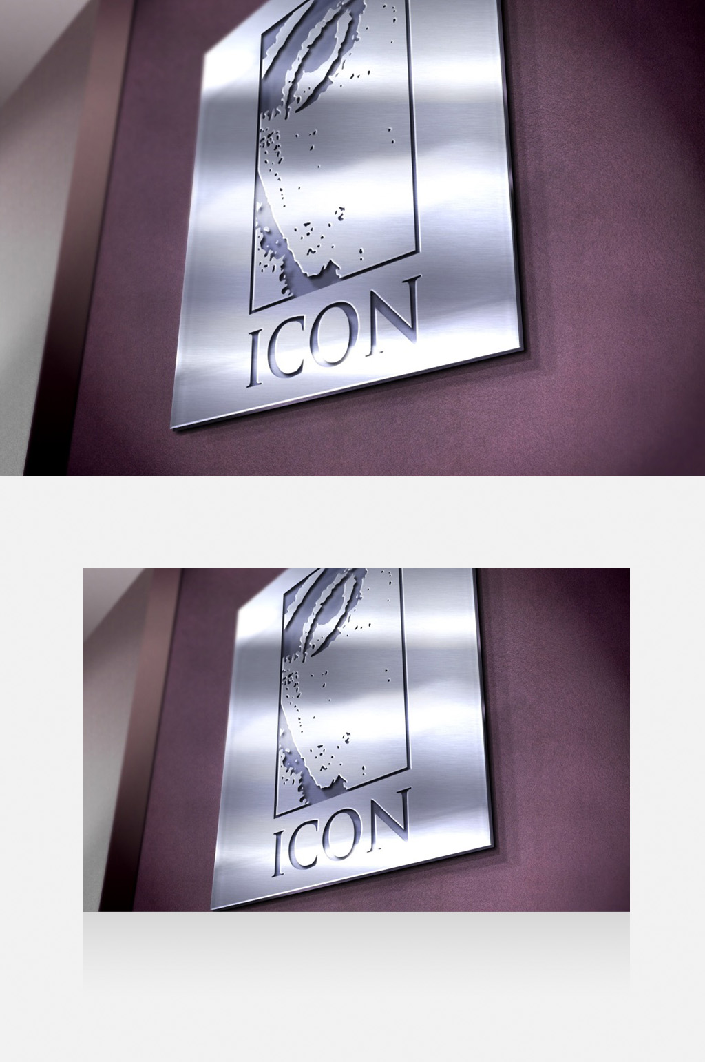 大气银色logo样机