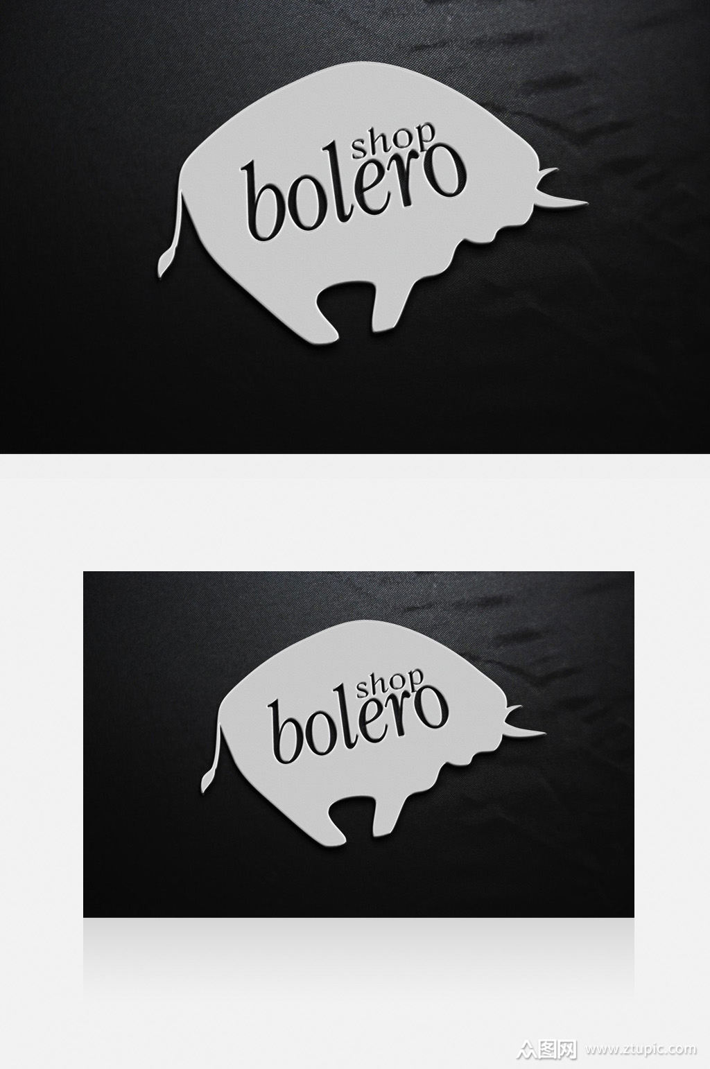 简约白色logo样机