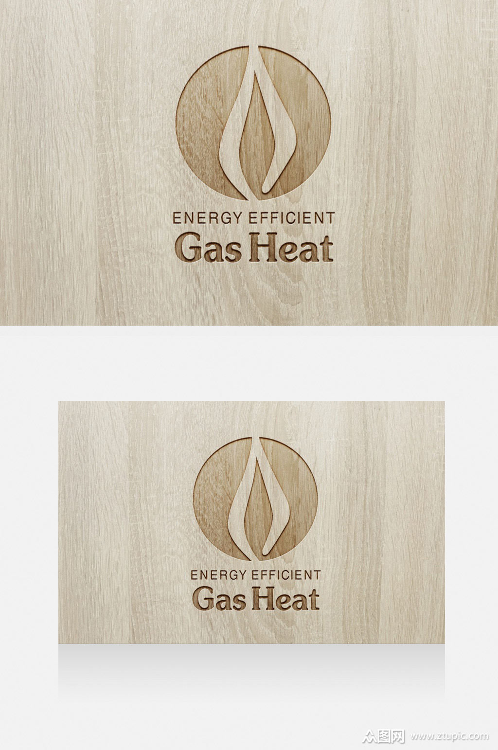 天然木头logo样机