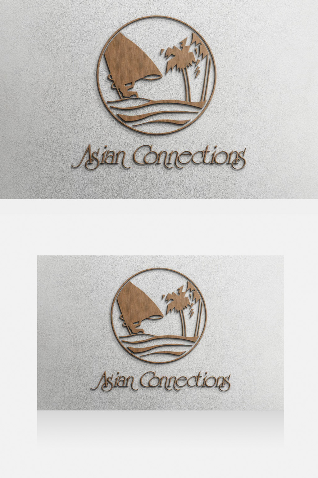 木质浮雕logo样机