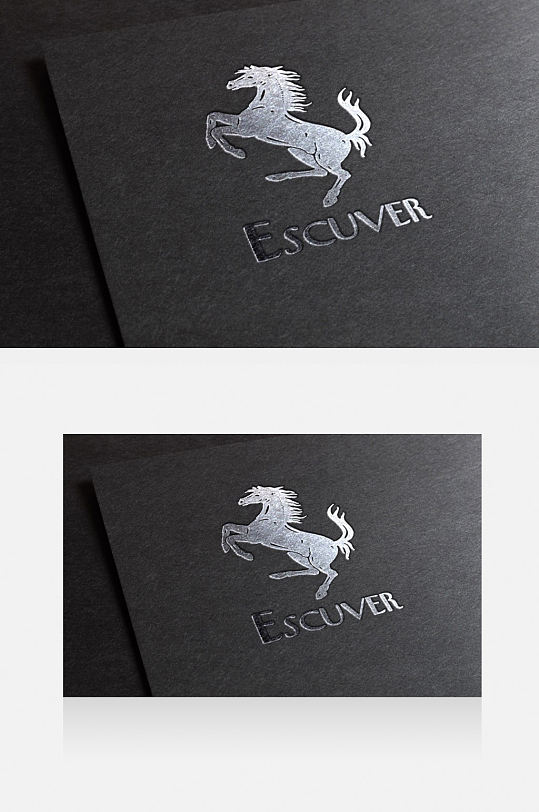 烫金烫银黑色logo样机-众图网