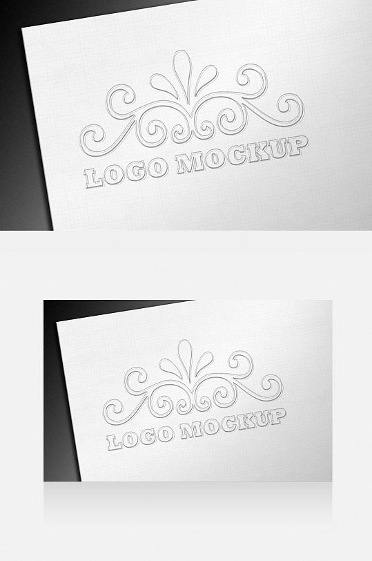 白色纸logo样机