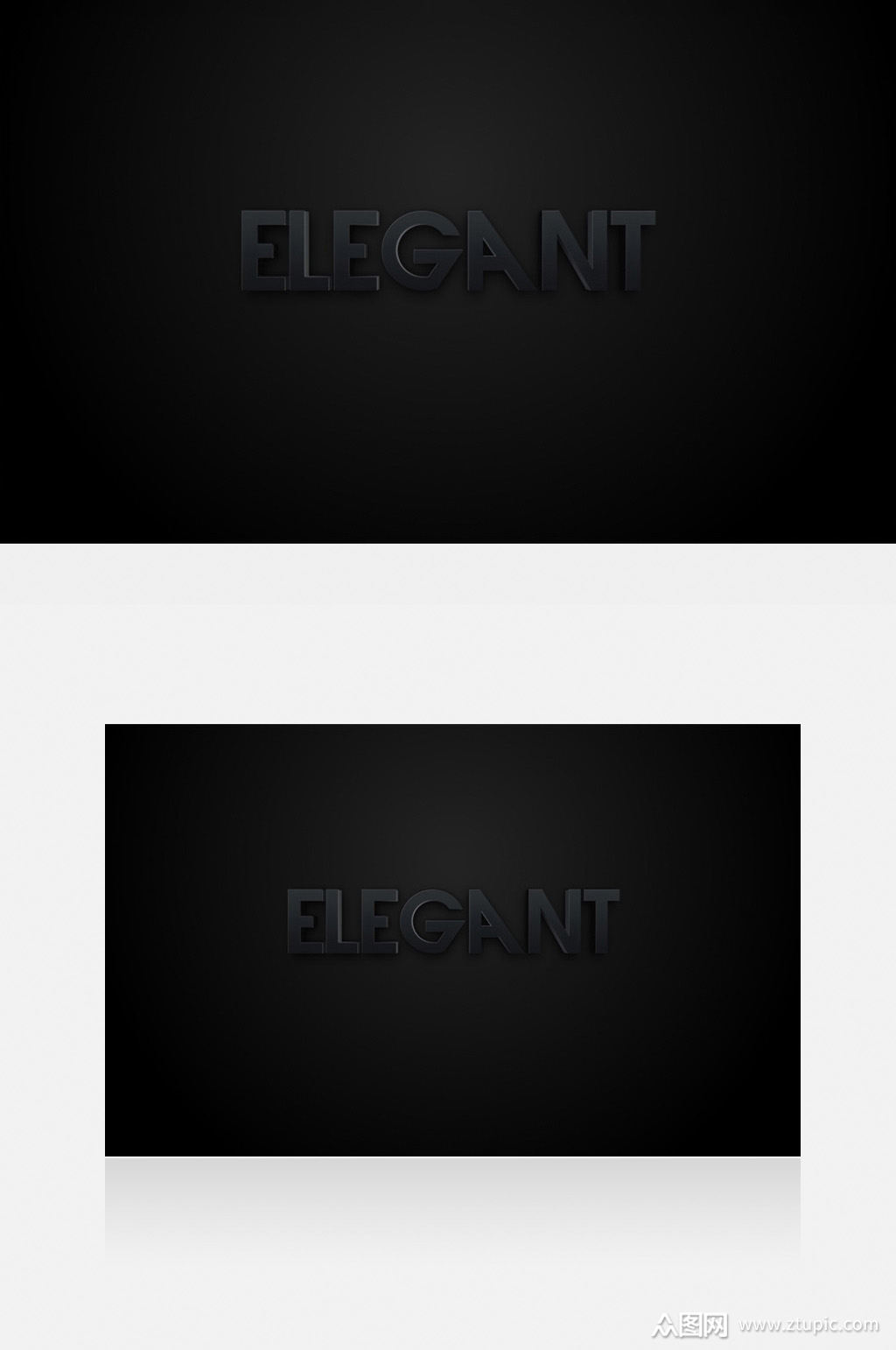 黑色立体字logo样机