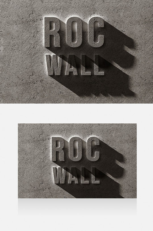 石纹立体字logo样机-众图网