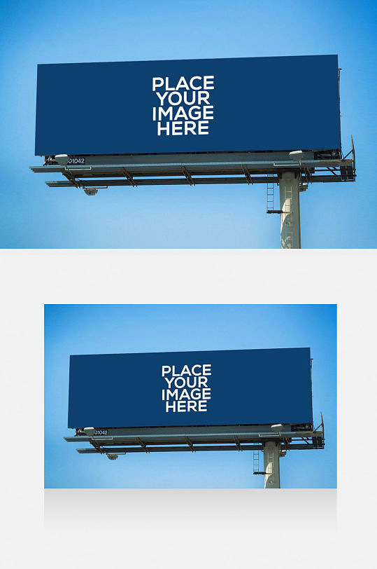 高炮巨型广告牌展板样机户外广告样机 造型展板-众图网