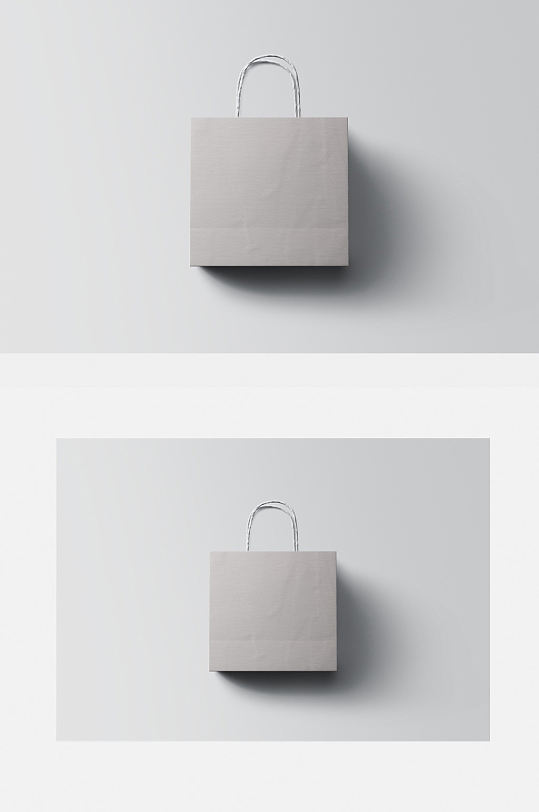 白色纸质手提袋样机-众图网