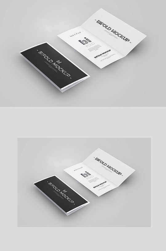 简约折页 对折页邀请函样机-众图网