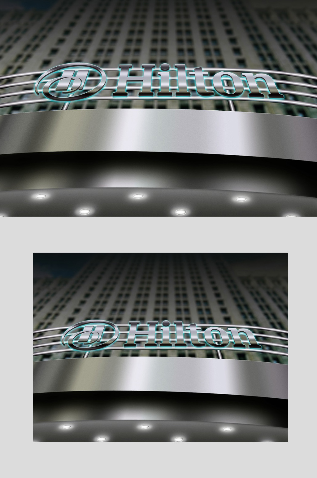 写字楼门头logo样机素材