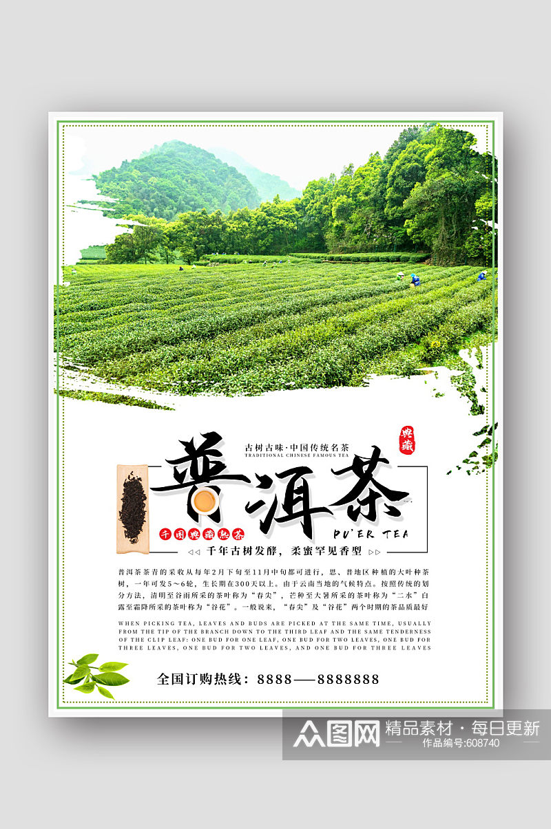 普洱茶商业海报设计素材