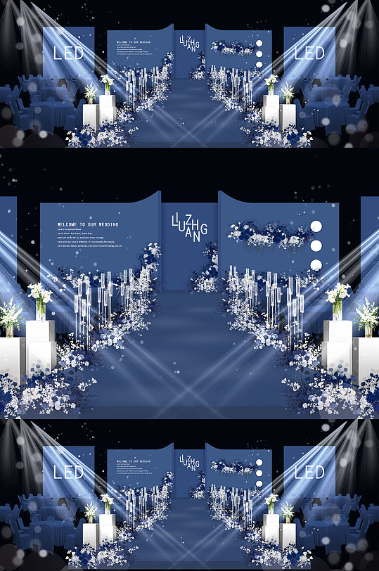 简约梦幻唯美雾霾蓝-众图网