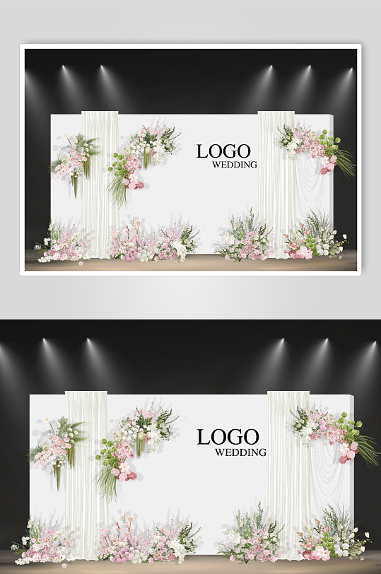 白色简约大气婚礼签到-众图网