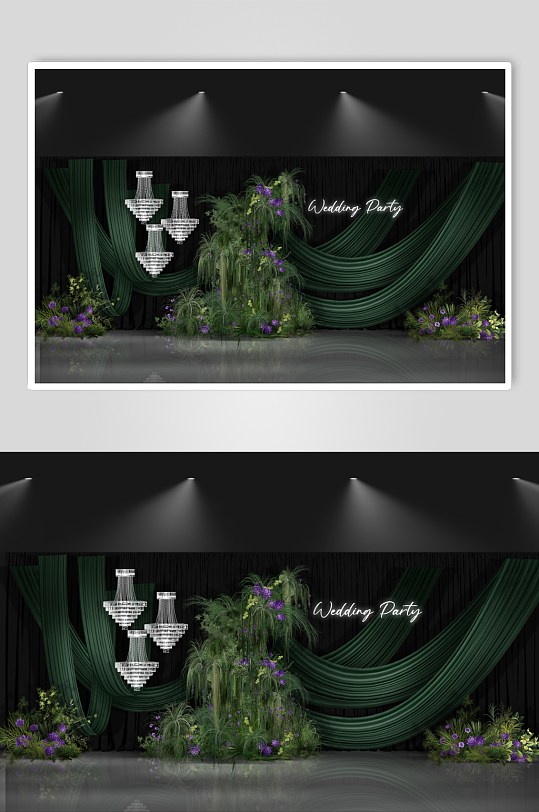 绿色系现代韩式布慢婚礼-众图网