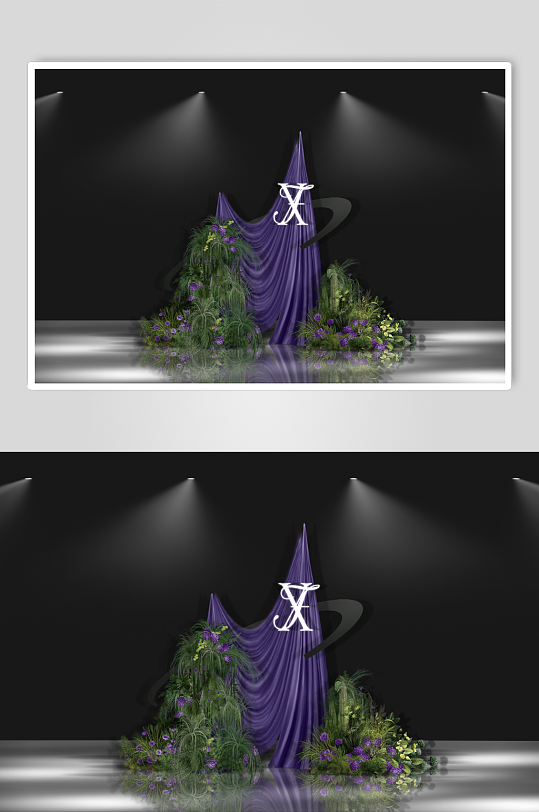 现代小众紫色布慢婚礼签到-众图网