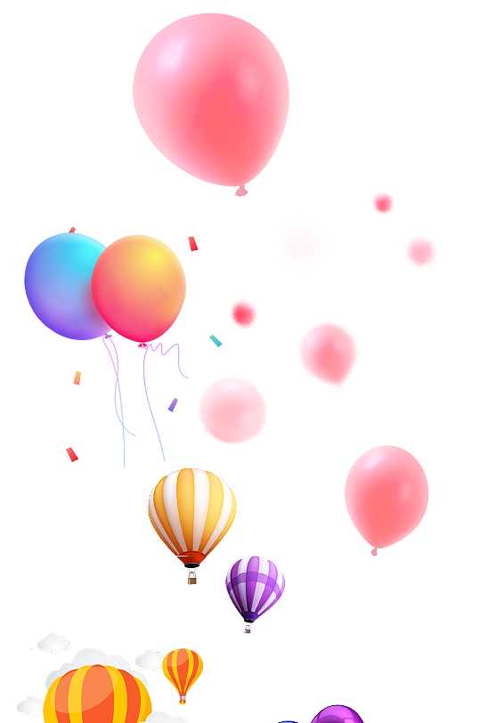 彩色气球氢气球热气球合集