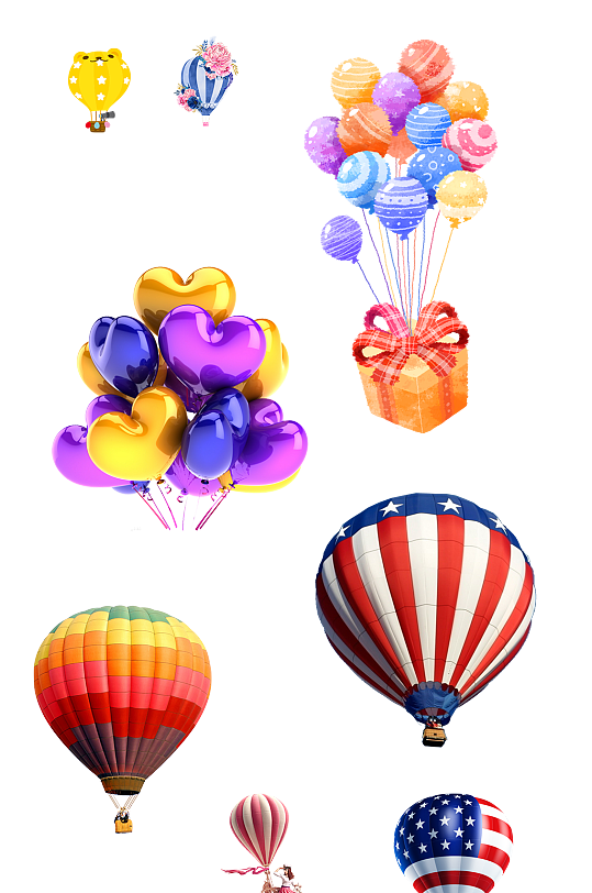 热气球氢气球生日气球合集